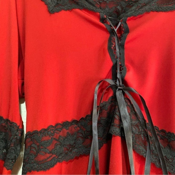 Vtg Dare to Wear women's 5X Red dress Renaissance Victorian Goth Y2K grunge‎ - Picture 8 of 9